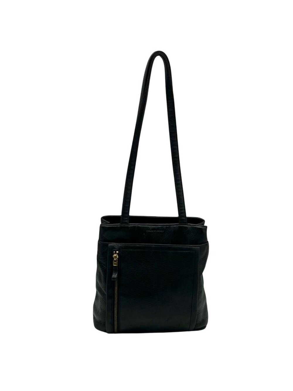 Evan Picone Pebbled Leather Black Bag